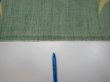 Photo5: 3R03z70  Japanese Kimono Silk TSUMUGI FABRIC Flying crane Light green 60.6x14.6 (5)