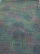 Photo1: 3R01z50  Japanese Kimono Silk TSUMUGI FABRIC  Dull cyan 41.3x14.6 (1)