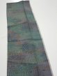 Photo3: 3R10z20  Japanese Kimono Silk TSUMUGI FABRIC  Dull cyan 33.9x7.3 (3)
