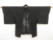 Photo5: 5329T02z310 Vintage Japanese Kimono Silk See through HAORI Maple Black (5)