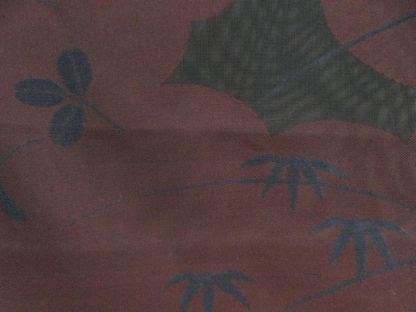 Photo4: 5329T04z230 Vintage Japanese Kimono Silk See through HAORI Bush clover Black (4)