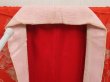 Photo5: 5329T05z410 Antique Japanese Kimono Silk JUBAN Flowers Orange-Red (5)