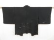 Photo1: 5329T06z430 Vintage Japanese Kimono Silk See through MUSO-HAORI Fish Black (1)