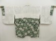 Photo2: 5329T07z510 Vintage Japanese Kimono Silk HAORI COAT Flower Dull green (2)