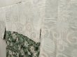 Photo3: 5329T07z510 Vintage Japanese Kimono Silk HAORI COAT Flower Dull green (3)