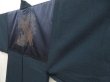 Photo2: 5329T08z660 Vintage Japanese Kimono Wool Men's HAORI Bird, Snake Dark navy (2)