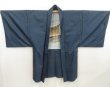 Photo4: 5329T09z670 Vintage Japanese Kimono Blend silk Men's HAORI Tiger Navy-Gray (4)