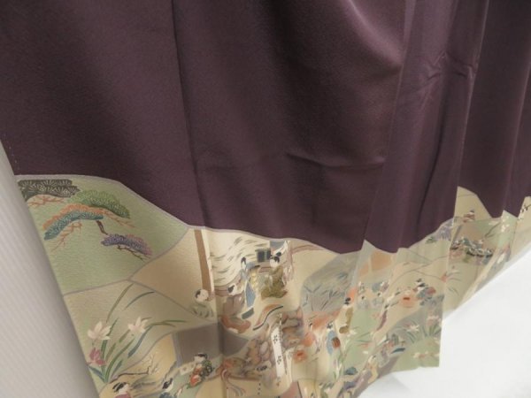 Photo4: 5329T10z1060  Japanese Kimono Silk Artist work TSUKESAGE Edo era (4)