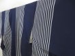 Photo2: 5329T11z930 Vintage Japanese Kimono Silk OMESHI  Dark navy (2)
