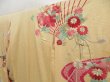 Photo2: 5329T12z1070 Vintage Japanese Kimono Silk FURISODE Folding fan Champagne (2)
