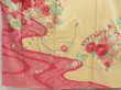 Photo6: 5329T12z1070 Vintage Japanese Kimono Silk FURISODE Folding fan Champagne (6)
