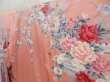 Photo2: 5329T13z1090  Japanese Kimono Silk FURISODE Peony Coral pink (2)