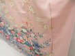 Photo4: 5329T14z1140  Japanese Kimono Silk FURISODE Flowers Pink (4)