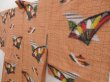 Photo2: 5330T02z520 Vintage Japanese Kimono Blend silk HAORI  Orange-Brown (2)