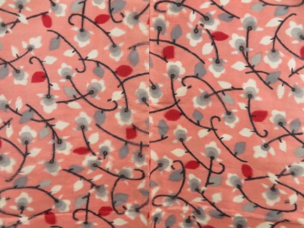 Photo3: 5330T03z380 Vintage Japanese Kimono Silk MEISEN HAORI Flower Pink (3)
