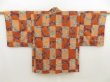 Photo1: 5330T04z290 Vintage Japanese Kimono Silk MEISEN HAORI Wisteria Brown (1)