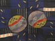Photo3: 5330T07z460 Antique Japanese Kimono Silk MEISEN HAORI Mari Black (3)