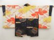 Photo7: 5330T07z460 Antique Japanese Kimono Silk MEISEN HAORI Mari Black (7)