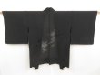 Photo1: 5330T09z330 Vintage Japanese Kimono Silk See through HAORI Maple Black (1)
