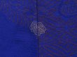 Photo5: 5330T10z460 Vintage Japanese Kimono Silk URUSHI HAORI  Dark lavender blue (5)