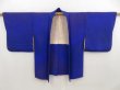 Photo8: 5330T10z460 Vintage Japanese Kimono Silk URUSHI HAORI  Dark lavender blue (8)