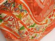 Photo3: 5330T11z1270 Vintage Japanese Kimono Silk FURISODE Flowers Dark orange (3)