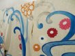 Photo2: 5330T14z880 Vintage Japanese Kimono Silk FURISODE Flowers Smoky white (2)