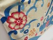 Photo3: 5330T14z880 Vintage Japanese Kimono Silk FURISODE Flowers Smoky white (3)