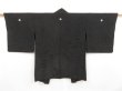 Photo1: 5403T01z290 Vintage Japanese Kimono Silk See through HAORI Leaf Black (1)