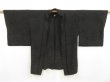 Photo6: 5403T01z290 Vintage Japanese Kimono Silk See through HAORI Leaf Black (6)