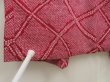 Photo5: 5403T02z560 Vintage Japanese Kimono Silk SHIBORI HAORI  Wine red (5)