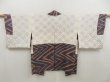Photo5: 5403T04z630  Japanese Kimono Silk SHIBORI HAORI  Dark purple-gray (5)