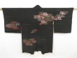 Photo3: 5403T05z480 Vintage Japanese Kimono Silk HAORI  Black (3)
