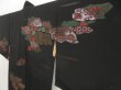 Photo4: 5403T05z480 Vintage Japanese Kimono Silk HAORI  Black (4)
