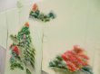Photo2: 5403T06z610 Vintage Japanese Kimono Silk HAORI Garden Light green (2)