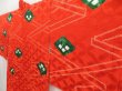 Photo2: 5403T07z560 Vintage Japanese Kimono Silk HAORI Shippo Tomato red (2)