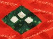 Photo4: 5403T07z560 Vintage Japanese Kimono Silk HAORI Shippo Tomato red (4)