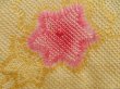 Photo4: 5403T09z480 Vintage Japanese Kimono Silk SHIBORI HAORI Flower Straw yellow (4)