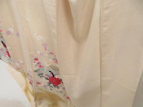 Photo4: 5403T11z1090  Japanese Kimono Silk TSUKESAGE Princess Light peach (4)