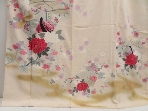 Photo6: 5403T11z1090  Japanese Kimono Silk TSUKESAGE Princess Light peach (6)