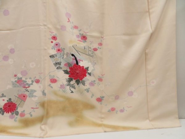 Photo7: 5403T11z1090  Japanese Kimono Silk TSUKESAGE Princess Light peach (7)