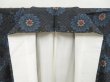 Photo7: 5403T12z730 Vintage Japanese Kimono Silk OSHIMA TSUMUGI Flower Black (7)