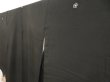 Photo2: 5403T13z790 Antique Japanese Kimono Silk TOMESODE Chrysanthemum Black (2)
