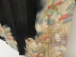 Photo4: 5403T13z790 Antique Japanese Kimono Silk TOMESODE Chrysanthemum Black (4)