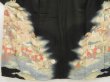 Photo5: 5403T13z790 Antique Japanese Kimono Silk TOMESODE Chrysanthemum Black (5)