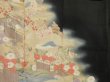 Photo8: 5403T13z790 Antique Japanese Kimono Silk TOMESODE Chrysanthemum Black (8)