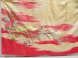 Photo3: 5404T12z1050 Vintage Japanese Kimono Silk FURISODE Phoenix Light cream (3)