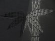 Photo4: 5404T01z330 Vintage Japanese Kimono Silk See through HAORI Bamboo Black (4)