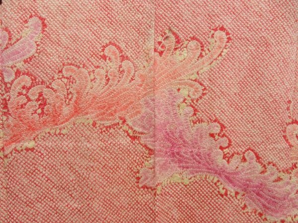 Photo3: 5404T02z550 Vintage Japanese Kimono Silk SHIBORI HAORI Chrysanthemum (3)