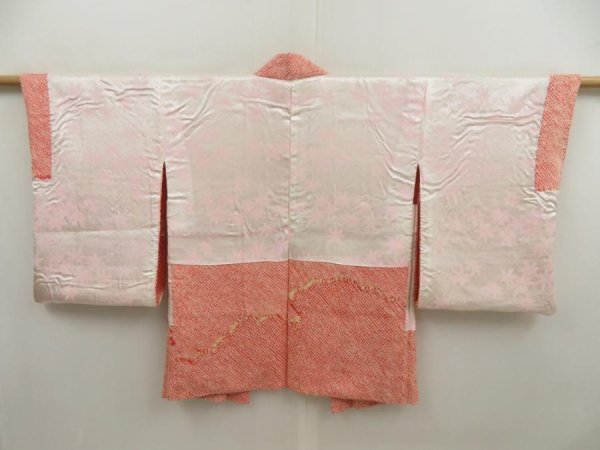 Photo7: 5404T02z550 Vintage Japanese Kimono Silk SHIBORI HAORI Chrysanthemum (7)